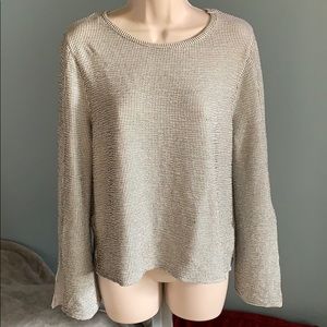 Zara black and white checkered blouse